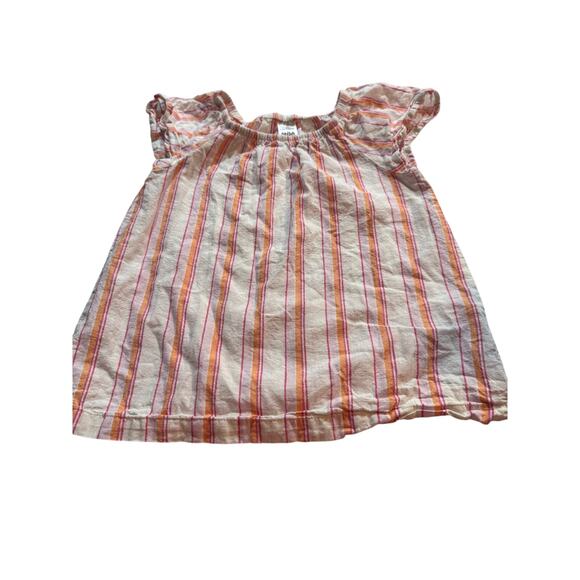 Carter's 5T Striped Toddler Girl Short Sleeve Blouse - Picture 1 of 5